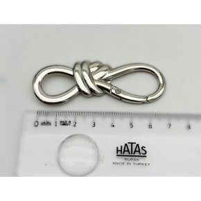 Çanta Aksesuar Düğüm Model Gümüş Renk Yaylı Halka 1 Adet