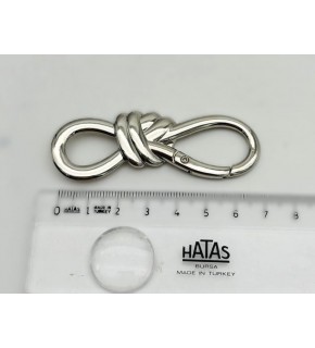 Çanta Aksesuar Düğüm Model Gümüş Renk Yaylı Halka 1 Adet