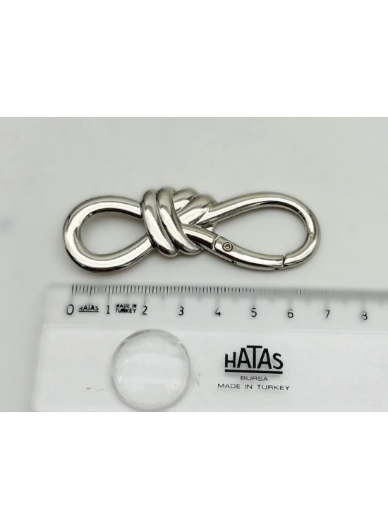 Çanta Aksesuar Düğüm Model Gümüş Renk Yaylı Halka 1 Adet Çanta Aksesuar Düğüm Model Gümüş Renk Yaylı Halka 1 Adet