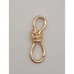 Çanta Aksesuar Düğüm Model Light Gold Renk Yaylı Halka 1 Adet