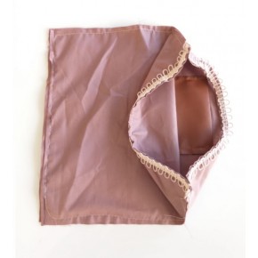 Çanta Aksesuar Fermuarsız 28X28 Cm Dikilmiş Astar Gül Kurusu