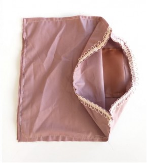 Çanta Aksesuar Fermuarsız 28X28 Cm Dikilmiş Astar Gül Kurusu