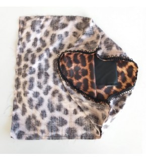 Çanta Aksesuar Fermuarsız 38X38 Cm Dikilmiş Astar Leopar