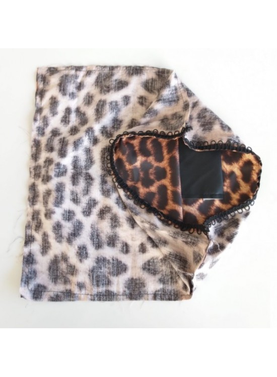 Çanta Aksesuar Fermuarsız 38X38 Cm Dikilmiş Astar Leopar