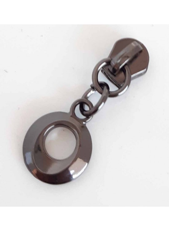 Çanta Aksesuar Füme Fermuar Başı (Yuvarlak Model)