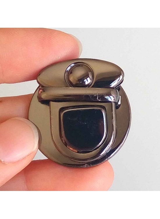 Çanta Aksesuar Füme Kilit Küçük Yuvarlak 3 Cm No:68