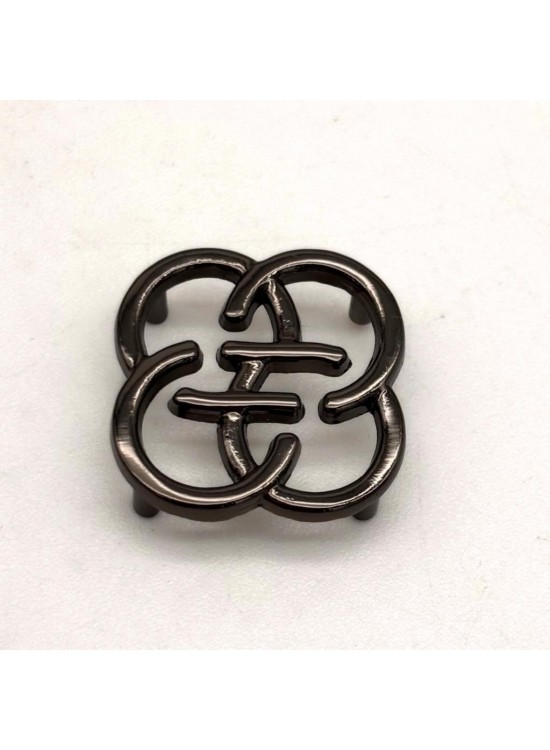 Çanta Aksesuar Füme Renk 2 Cm Çiçek Model Plaka Süs Çanta Aksesuar Füme Renk 2 Cm Çiçek Model Plaka Süs