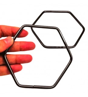 Çanta Aksesuar Füme Renk Altıgen Model Çift Metal Çanta Sapı