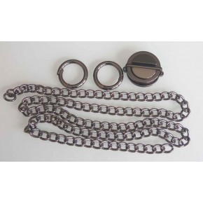 Çanta Aksesuar Füme Renk Çanta Zincir Set