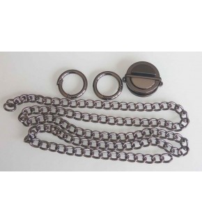 Çanta Aksesuar Füme Renk Çanta Zincir Set