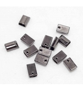 Çanta Aksesuar Füme Renk Fermuar Stop, Büzgü Ucu (10 Adet)