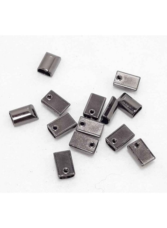 Çanta Aksesuar Füme Renk Fermuar Stop, Büzgü Ucu (10 Adet)