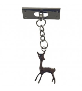 Çanta Aksesuar Füme Renk Geyik Model Çanta Süsü