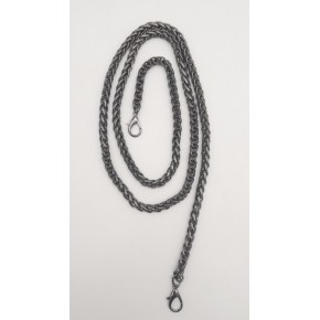 Çanta Aksesuar Füme Renk Kalın Örgü Çanta Zinciri (120 Cm)