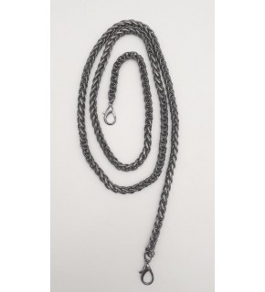 Çanta Aksesuar Füme Renk Kalın Örgü Çanta Zinciri (120 Cm)