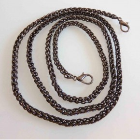 Çanta Aksesuar Füme Renk Örgü Model Çanta Zinciri (120 Cm )