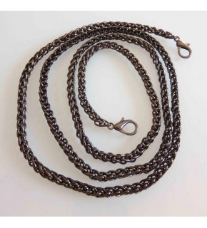 Çanta Aksesuar Füme Renk Örgü Model Çanta Zinciri (120 Cm )