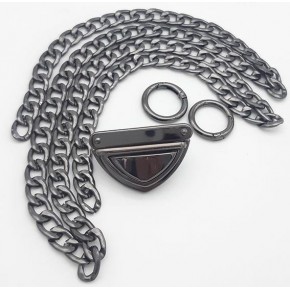 Çanta Aksesuar Füme Renk Orta Kalınlık Zincir Set No:57