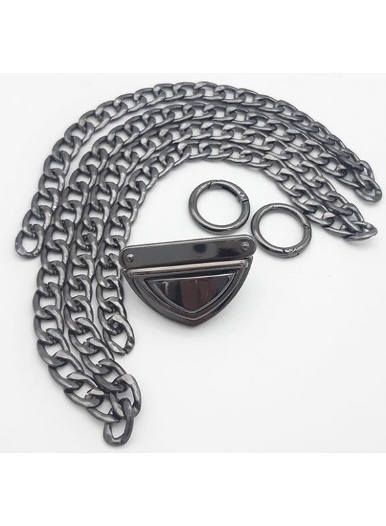 Çanta Aksesuar Füme Renk Orta Kalınlık Zincir Set No:57