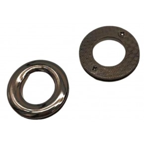 Çanta Aksesuar Füme Renk Yuvarlak Vidalı Kuş Gözü 2 Adet (İç ölçüsü 1.8 cm, Dış Ölçüsü 3.2 cm )