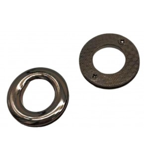 Çanta Aksesuar Füme Renk Yuvarlak Vidalı Kuş Gözü 2 Adet (İç ölçüsü 1.8 cm, Dış Ölçüsü 3.2 cm )