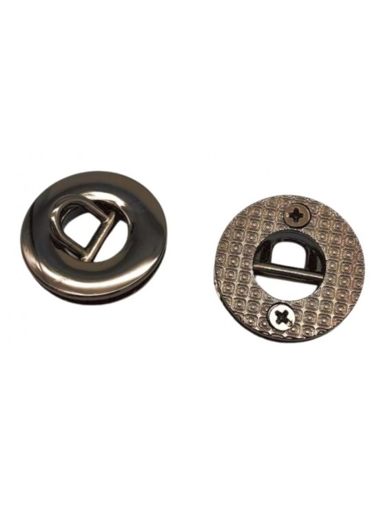 Çanta Aksesuar Füme Renk Yuvarlak Vidalı Kuş Gözü 2 Adet (Mini D Halkalı) (İç ölçüsü 1 cm, Dış Ölçüsü 2.5 cm )