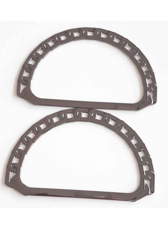 Çanta Aksesuar Füme Renk, Zincir Görünümlü Metal Çanta Sapı