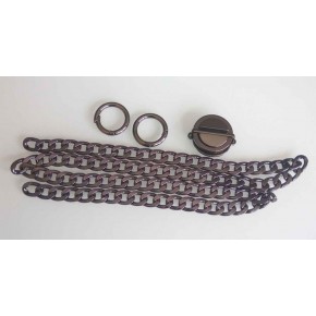 Çanta Aksesuar Füme Renk Zincir Set