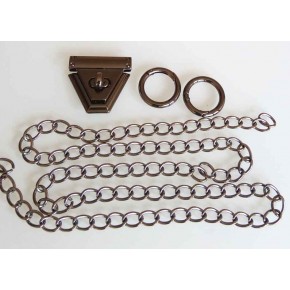 Çanta Aksesuar Füme Renk Zincir Set