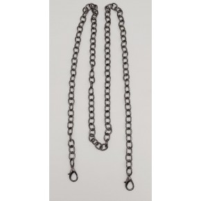 Çanta Aksesuar Füme Yuvarlak Model İnce Kancalı Çanta Zinciri 120 Cm