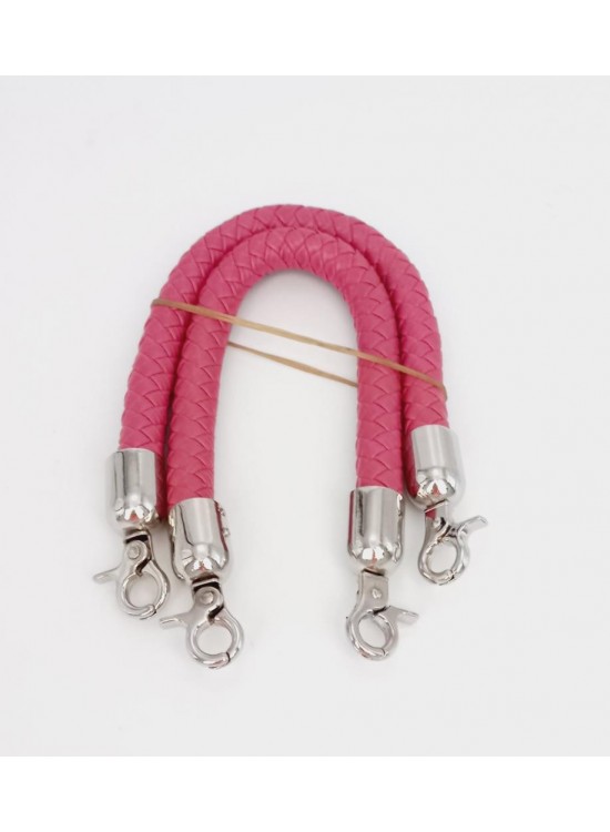 Çanta Aksesuar Fuşya Kısa Örme Çanta Sapı Gümüş Metal Çanta Aksesuar Fuşya Kısa Örme Çanta Sapı Gümüş Metal