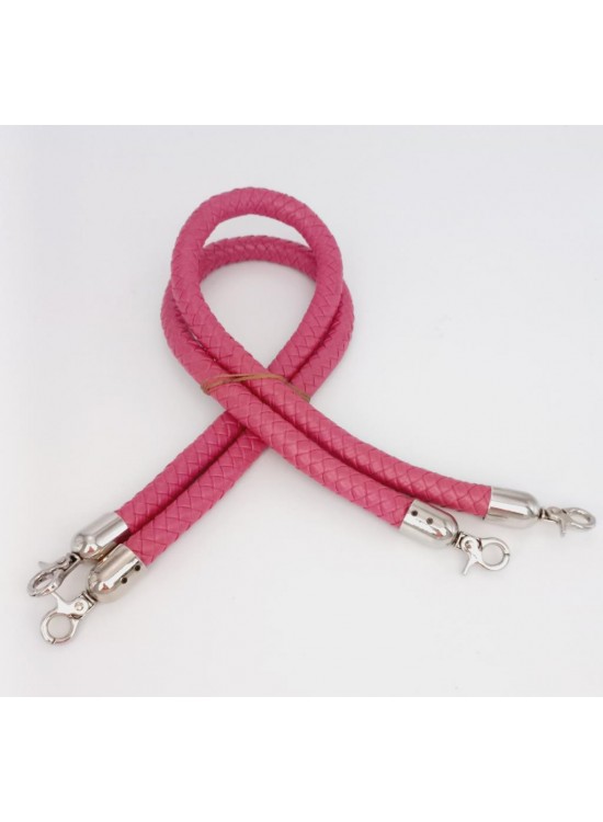 Çanta Aksesuar Fuşya Örme Çanta Sapı Gümüş Metal Çanta Aksesuar Fuşya Örme Çanta Sapı Gümüş Metal