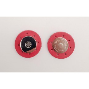 Çanta Aksesuar Fuşya Suni Derili Mıknatıslı Çıtçıt Gümüş Metalli