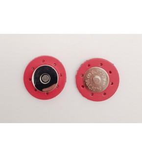 Çanta Aksesuar Fuşya Suni Derili Mıknatıslı Çıtçıt Gümüş Metalli