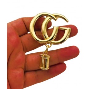 Çanta Aksesuar G Model Püsküllü Plaka Süs Light Gold Renk