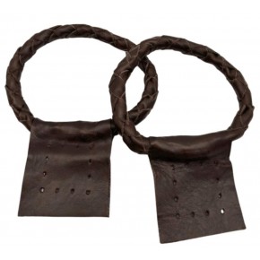 Çanta Aksesuar Gerçek Deri 13 cm Nova Yuvarlak Model Koyu Kahve Renk  Çift Çanta Sapı