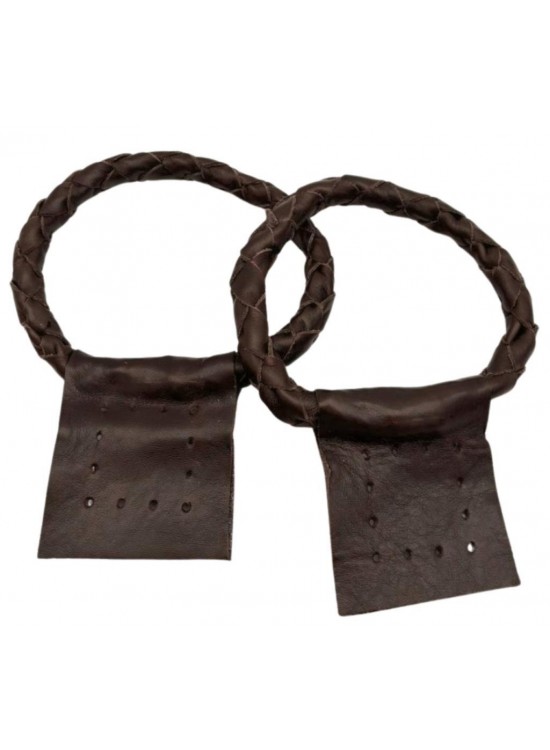 Çanta Aksesuar Gerçek Deri 13 cm Nova Yuvarlak Model Koyu Kahve Renk  Çift Çanta Sapı