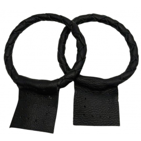 Çanta Aksesuar Gerçek Deri 13 cm Nova Yuvarlak Model Siyah Renk  Çift Çanta Sapı