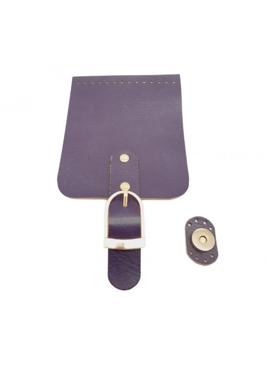 Çanta Aksesuar Gerçek Deri 21x12 cm Mor Renk Çanta Kapağı Light Gold Metalli Çanta Aksesuar Gerçek Deri 21x12 cm Mor Renk Çanta Kapağı Light Gold Metalli