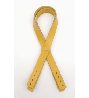 Çanta Aksesuar Gerçek Deri 35x1.2 cm Limon Küfü Renk Çift Çanta Sapı