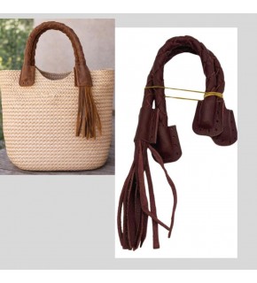 Çanta Aksesuar Gerçek Deri 45 cm Nova Model Bordo Renk  Çift Çanta Sapı