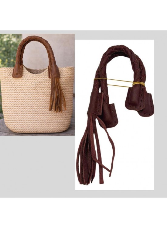 Çanta Aksesuar Gerçek Deri 45 cm Nova Model Bordo Renk  Çift Çanta Sapı