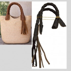 Çanta Aksesuar Gerçek Deri 45 cm Nova Model Koyu Kahve Renk Çift Çanta Sapı