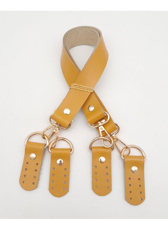 Çanta Aksesuar Gerçek Deri 55 Cm Hardal Sarı Renk Çift Sap Misu Model (Light Gold Metal) Çanta Aksesuar Gerçek Deri 55 Cm Hardal Sarı Renk Çift Sap Misu Model (Light Gold Metal)