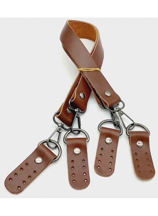 Çanta Aksesuar Gerçek Deri 55 Cm Kızıl Kahve Renk Çift Sap Misu Model (Füme Metal) Çanta Aksesuar Gerçek Deri 55 Cm Kızıl Kahve Renk Çift Sap Misu Model (Füme Metal)