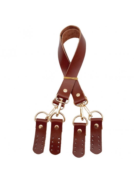 Çanta Aksesuar Gerçek Deri 55 cm Misu Model Çift Sap Kızıl Kahve Renk Light Gold Metal Çanta Aksesuar Gerçek Deri 55 cm Misu Model Çift Sap Kızıl Kahve Renk Light Gold Metal