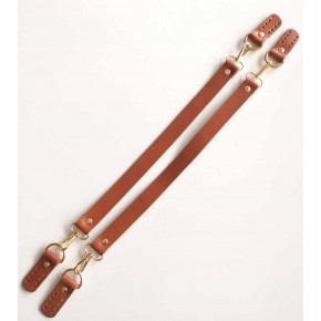 Çanta Aksesuar Gerçek Deri 55 Cm Misu Model Çift Sap Taba Gold Metal