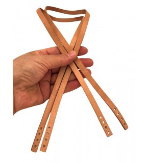 Çanta Aksesuar Gerçek Deri 70x0.8 cm Ham Renk Çift Çanta Sapı