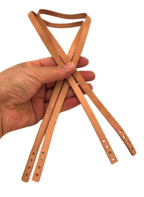 Çanta Aksesuar Gerçek Deri 70x0.8 cm Ham Renk Çift Çanta Sapı