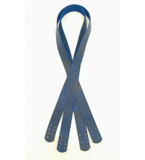 Çanta Aksesuar Gerçek Deri 70x2 cm Saks Mavi Crazy Oil Renk Çift Çanta Sapı